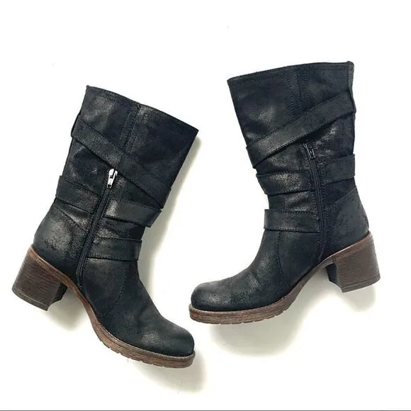 New Bertie Suede Moto Buckle Boots