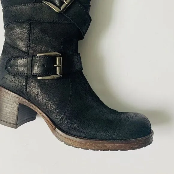 New Bertie Suede Moto Buckle Boots