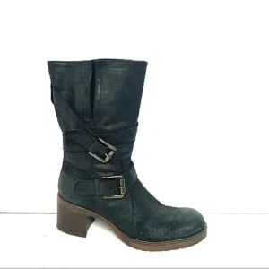 New Bertie Suede Moto Buckle Boots