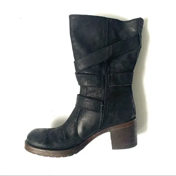 New Bertie Suede Moto Buckle Boots