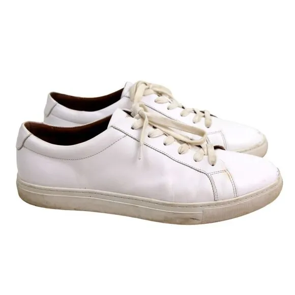 New Republic By Mark McNairy WHITE GENUINE LEATHER LACE UP ATHLETIC SHOES 13US