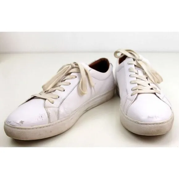 New Republic By Mark McNairy WHITE GENUINE LEATHER LACE UP ATHLETIC SHOES 13US