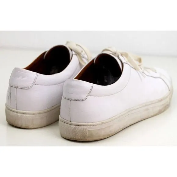 New Republic By Mark McNairy WHITE GENUINE LEATHER LACE UP ATHLETIC SHOES 13US