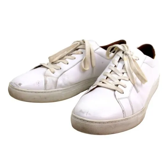 New Republic By Mark McNairy WHITE GENUINE LEATHER LACE UP ATHLETIC SHOES 13US