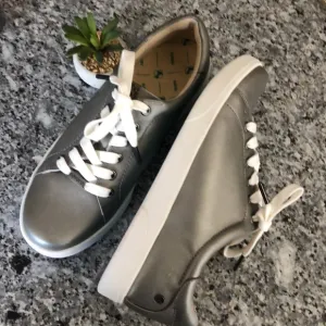 NewREVERE Limoges LEATHER LACE-UP Shoes Slate Peacock NWOB