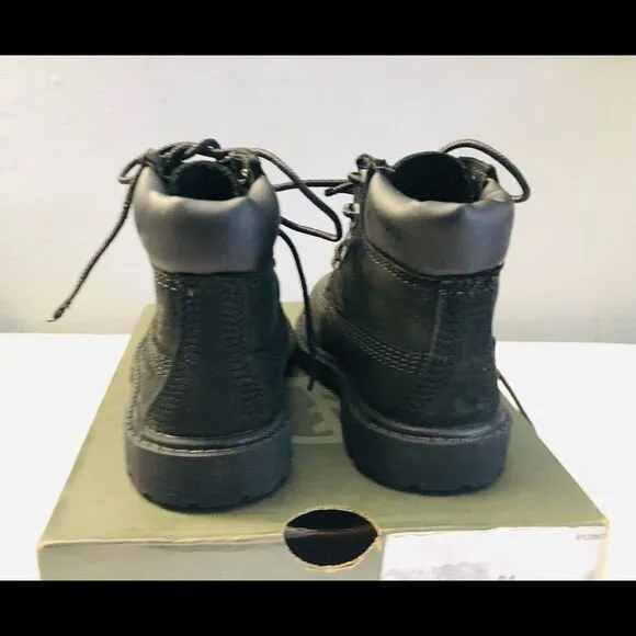 New Timberland Premium 6” 12807 BLK Toddler Boots5