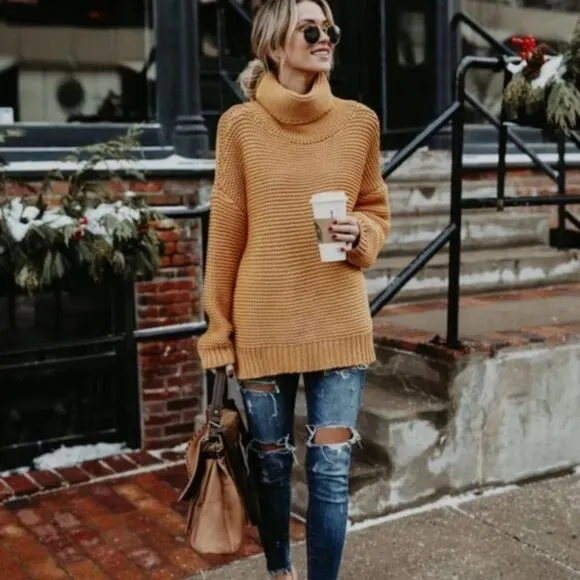 New Turtleneck Chunky Sweater