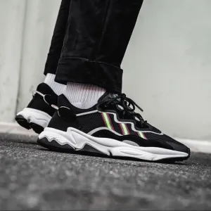 NIB Adidas Ozweego Core Black Solar Green shoes 12