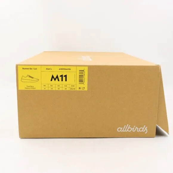 NIB Allbirds Men's Runner Go Luxe Sneakers in True Navy/Natural White US 11