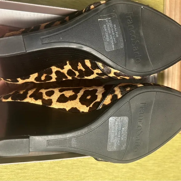 NIB Franco Sarto Leopard Print Women's Shoes size 7