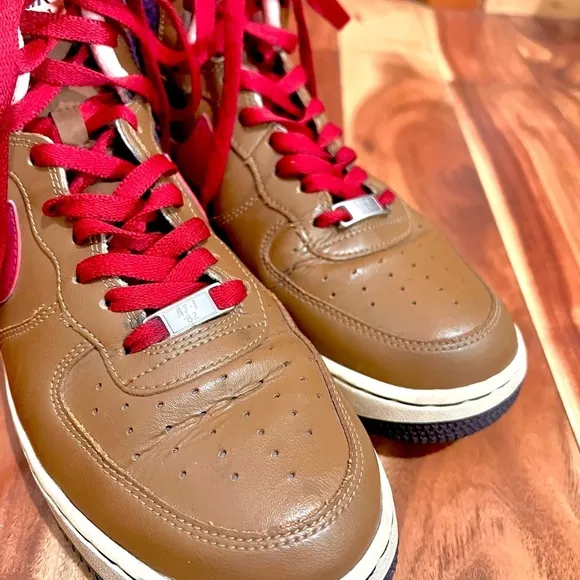 Nike 8.5 AF Air Force 1 2007 High Ale Brown Sneakers Shoes Collectible