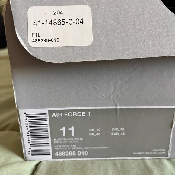 Nike Air Force 1 ‘82’s Men's Black and White Sneakers