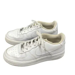 Nike Air Force 1 Kids 6Y White on White Leather Sneakers Low-Top Lace-Up Shoes