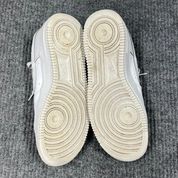 Nike Air Force 1 Kids 6Y White on White Leather Sneakers Low-Top Lace-Up Shoes