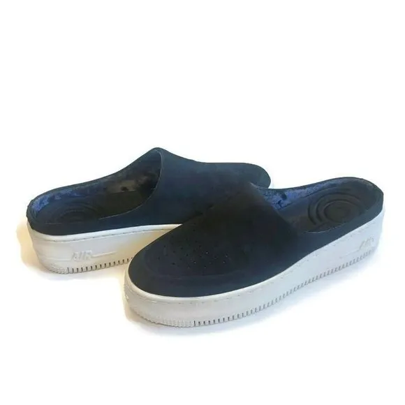Nike Air Force 1 Lover XX Premium Leather Mules Womens Size 12 BV8249-001 Black