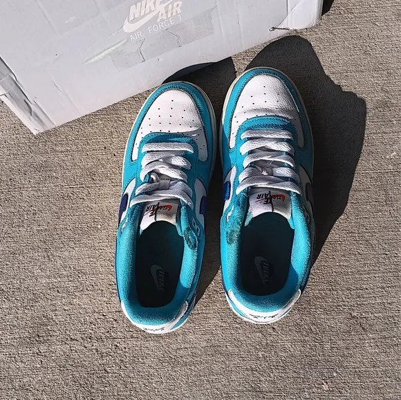 Nike Air Force 1 Low LV8 2'Light Photo Blue Deep Royal' 5.5Y/7W