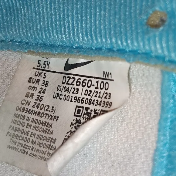 Nike Air Force 1 Low LV8 2'Light Photo Blue Deep Royal' 5.5Y/7W
