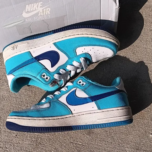Nike Air Force 1 Low LV8 2'Light Photo Blue Deep Royal' 5.5Y/7W