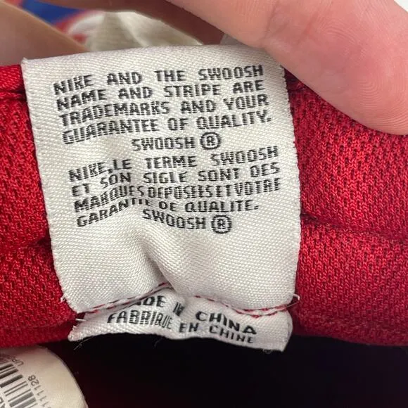 Nike Air Force 1 Low Scissors Sneakers Red White Suede Silk 488298-626 Men's 15