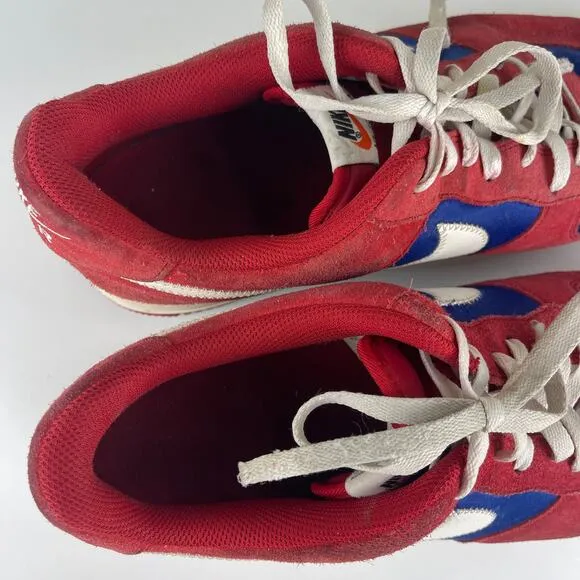 Nike Air Force 1 Low Scissors Sneakers Red White Suede Silk 488298-626 Men's 15
