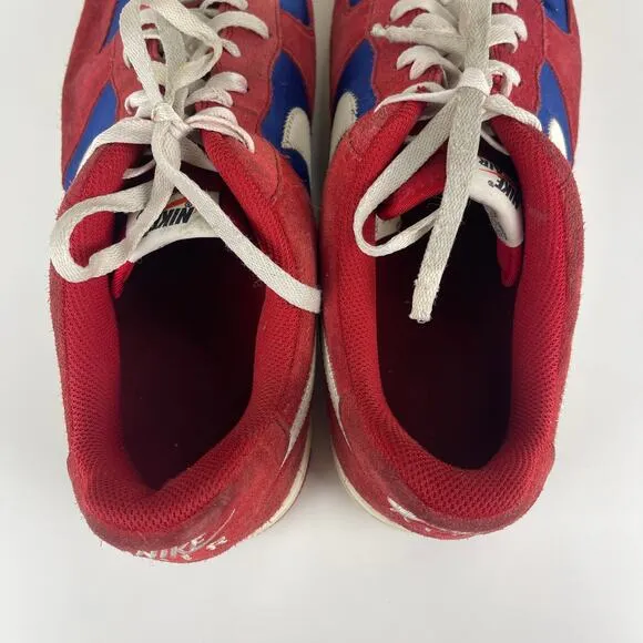 Nike Air Force 1 Low Scissors Sneakers Red White Suede Silk 488298-626 Men's 15