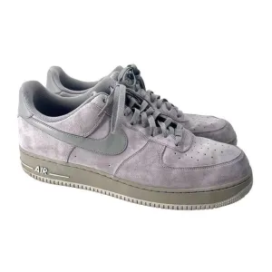 Nike Air Force 1 Low Wolf Gray Suede Sneakers 2011
