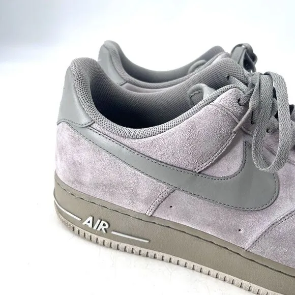 Nike Air Force 1 Low Wolf Gray Suede Sneakers 2011