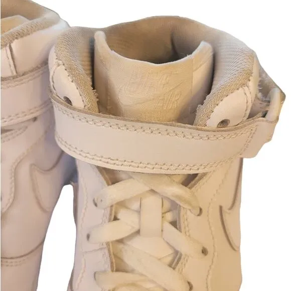 Nike Air Force 1 Mid ‘19 Triple White Size 7Y Sneakers AF1 314195-113