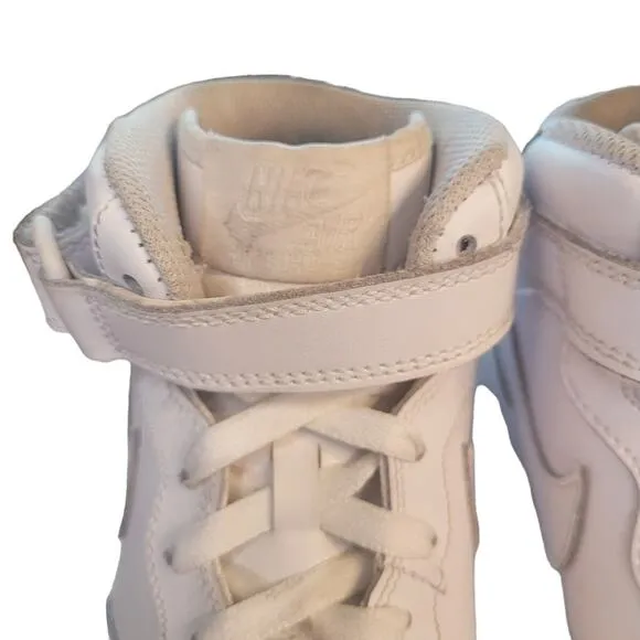 Nike Air Force 1 Mid ‘19 Triple White Size 7Y Sneakers AF1 314195-113