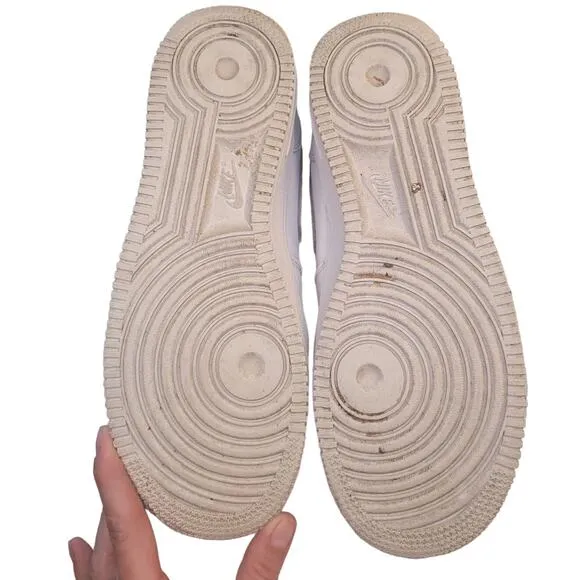Nike Air Force 1 Mid ‘19 Triple White Size 7Y Sneakers AF1 314195-113