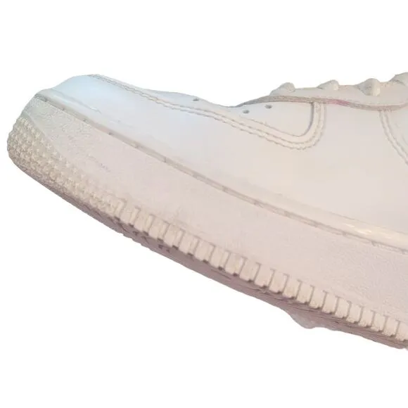 Nike Air Force 1 Mid ‘19 Triple White Size 7Y Sneakers AF1 314195-113