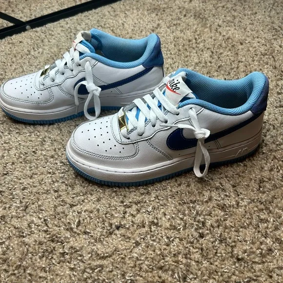 Nike Air Force 1 S50 &quot;White University Blue&quot; DB1560-100 Size4Y and women…