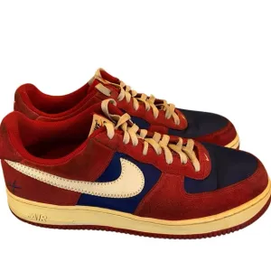 Nike Air Force 1 Suede and Silk Low Scissors - blue &amp; red Size 11