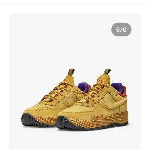Nike Air Force 1 Wheat Gold and Purple Athletic Shoe, Durable rugged Design