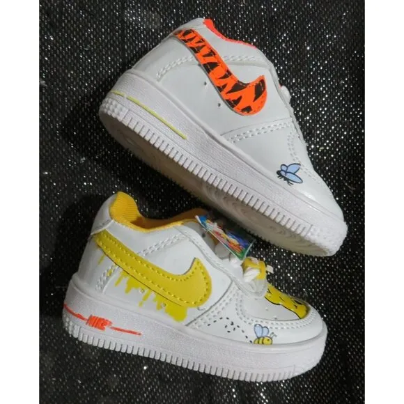 Nike Air Force 1 Winnie the Pooh &amp; Tigger Too toddler 12 shoes