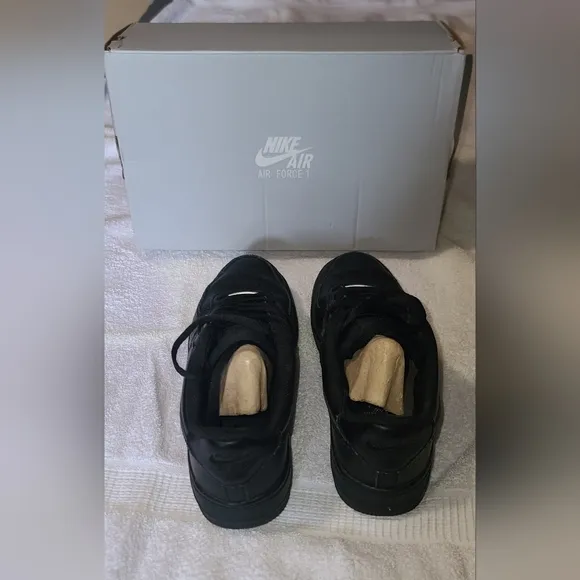 Nike Air Force 1s GS Black Sneakers