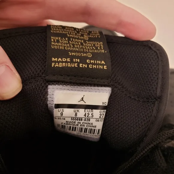 Nike Air Jordan 1 Black Gum High-Top Sneakers