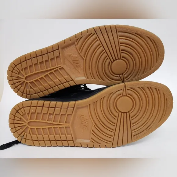 Nike Air Jordan 1 Black Gum High-Top Sneakers