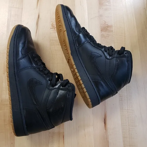 Nike Air Jordan 1 Black Gum High-Top Sneakers