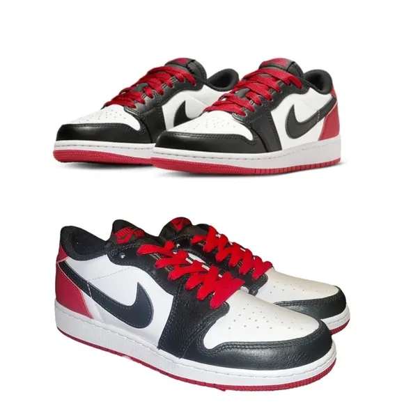 Nike Air Jordan 1 Retro Low OG 'Black Toe 2023' | White/Black/Varsity Red | NEW