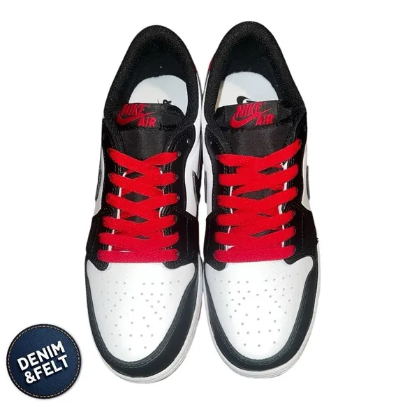 Nike Air Jordan 1 Retro Low OG 'Black Toe 2023' | White/Black/Varsity Red | NEW