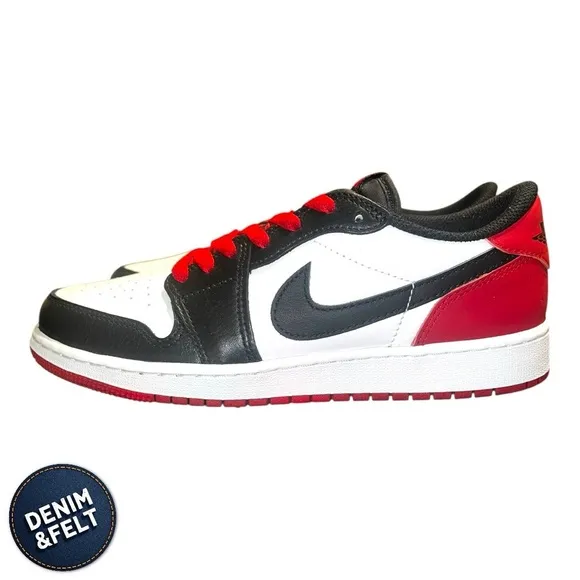 Nike Air Jordan 1 Retro Low OG 'Black Toe 2023' | White/Black/Varsity Red | NEW