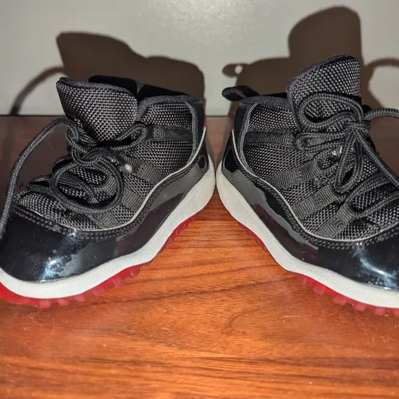 Nike Air Jordan 11 Retro XI TD ‘Bred’ Shoes Toddler 378040-061 Size 7C