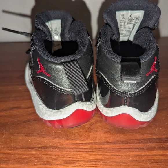 Nike Air Jordan 11 Retro XI TD ‘Bred’ Shoes Toddler 378040-061 Size 7C