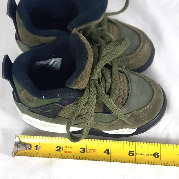 Nike Air Jordan 4 Retro SE Craft TD Toddler Shoes Sz 7C Medium Olive FB9930-200