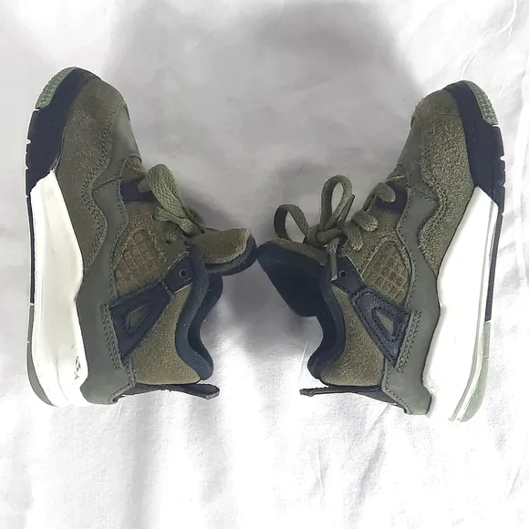 Nike Air Jordan 4 Retro SE Craft TD Toddler Shoes Sz 7C Medium Olive FB9930-200
