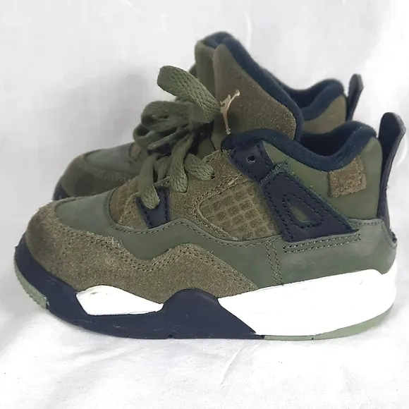 Nike Air Jordan 4 Retro SE Craft TD Toddler Shoes Sz 7C Medium Olive FB9930-200