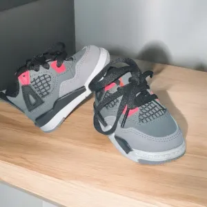 NIKE AIR JORDAN 4 RETRO (TD) DARK GREY-INFRARED 23-BLACK SZ 3c ( Toddler)