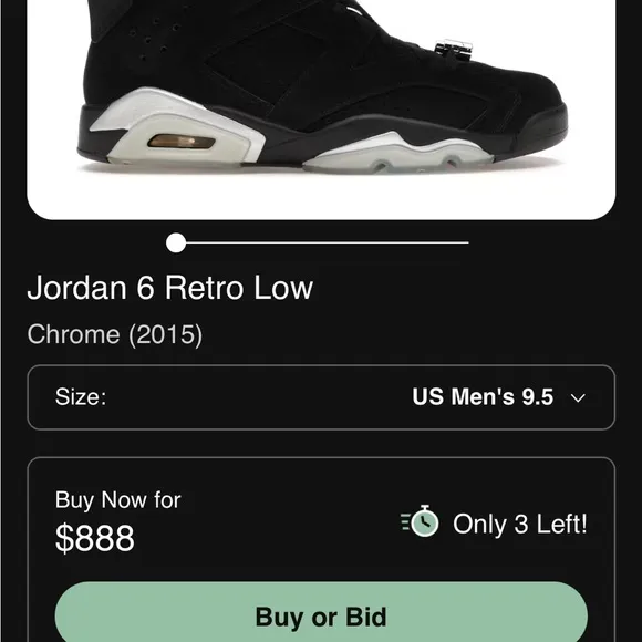 Nike air Jordan chrome vi  Monochrome Athletic Shoes