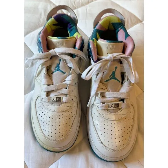NIKE Air Jordan Force 6 GS High Top AF1 Sneakers Size 5 (fashion shoes metallic)